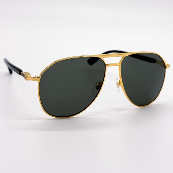 NEW GUCCI SUNGLASSES GG1220S 001 BLACK/GOLD UNISEX EYEWEAR main image 6